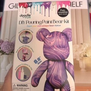 DIY Pouring Paint Bear Kit - Purple